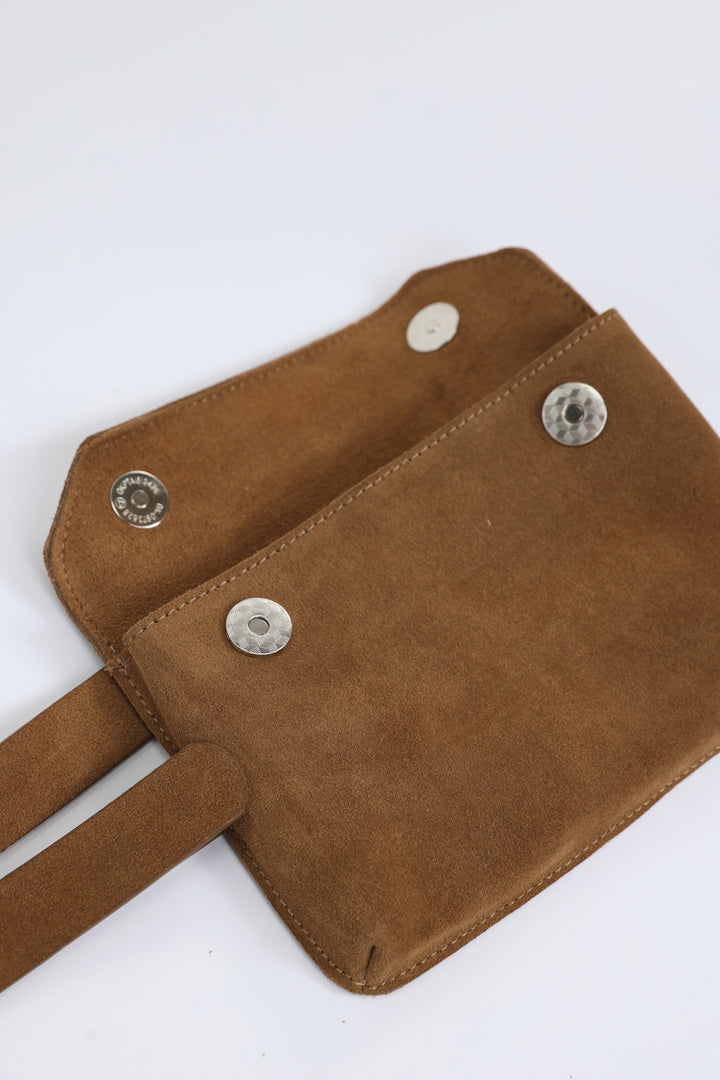 Brown Suede Pocket Belt
