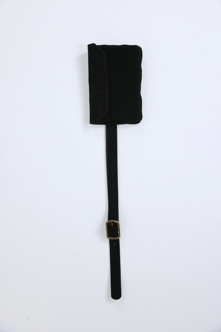 Black Suede Pocket Belt
