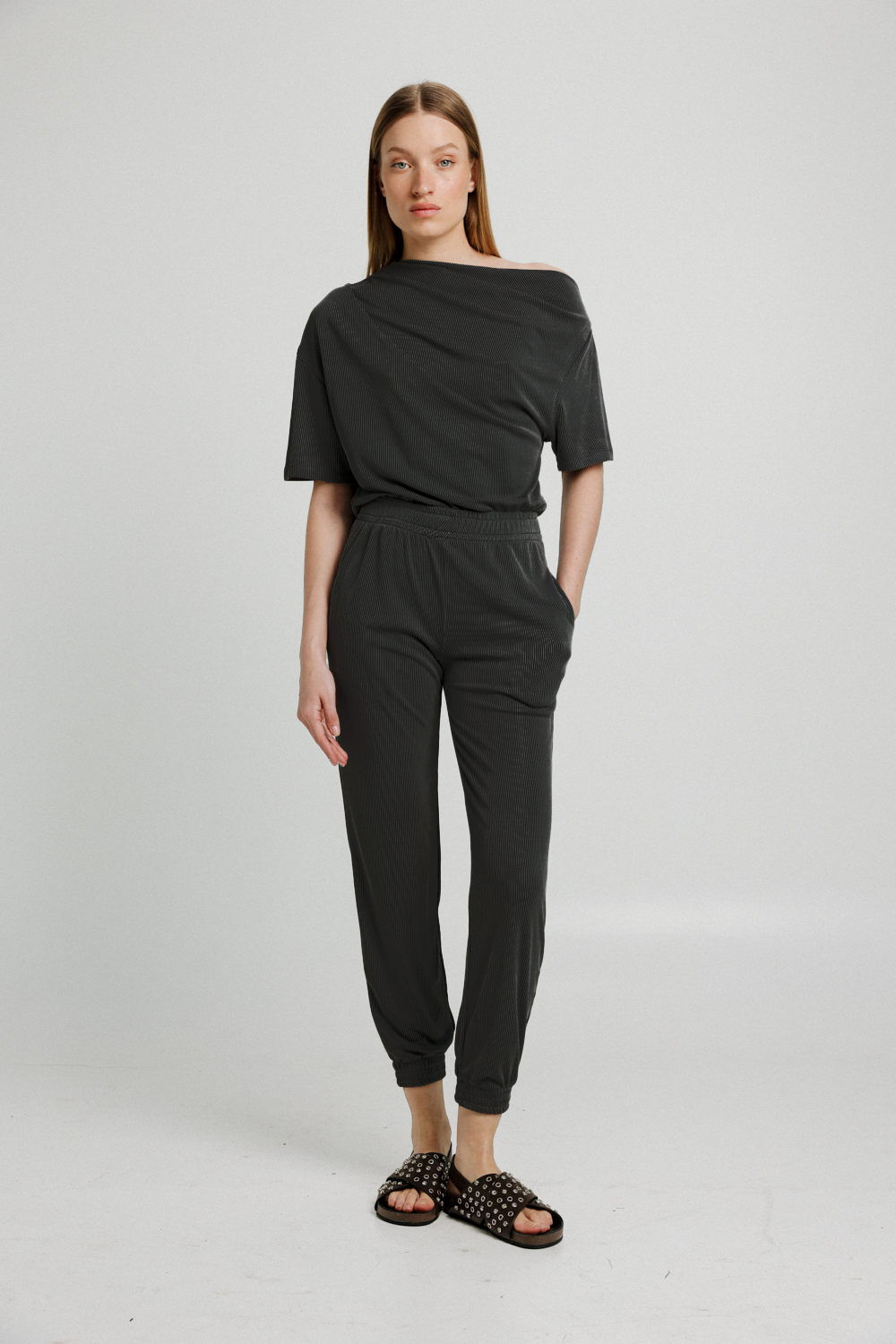 BFF Charcoal Jumpsuit