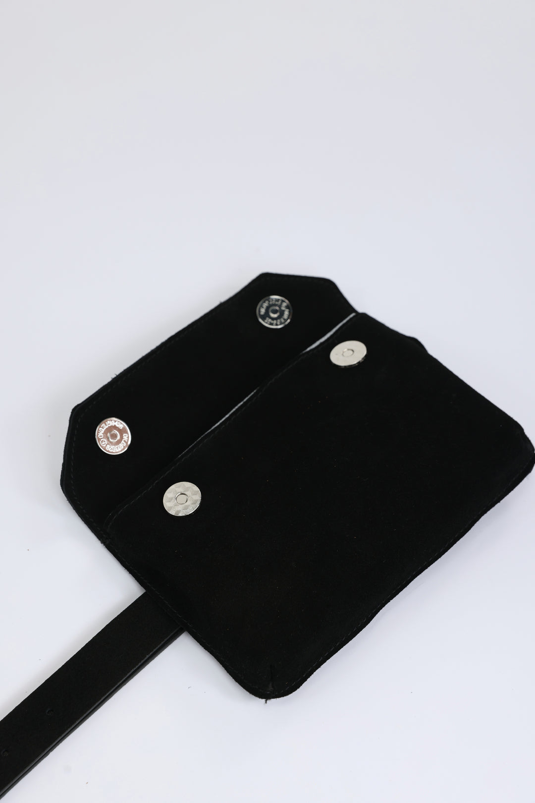 Black Suede Pocket Belt