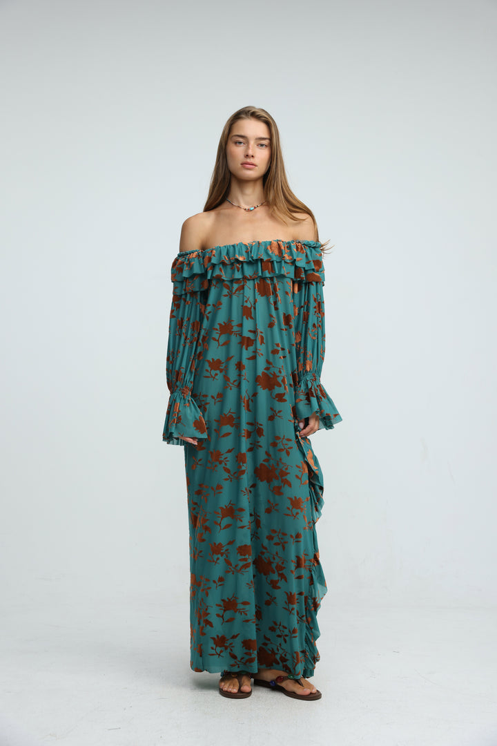 Velours Blue Dress