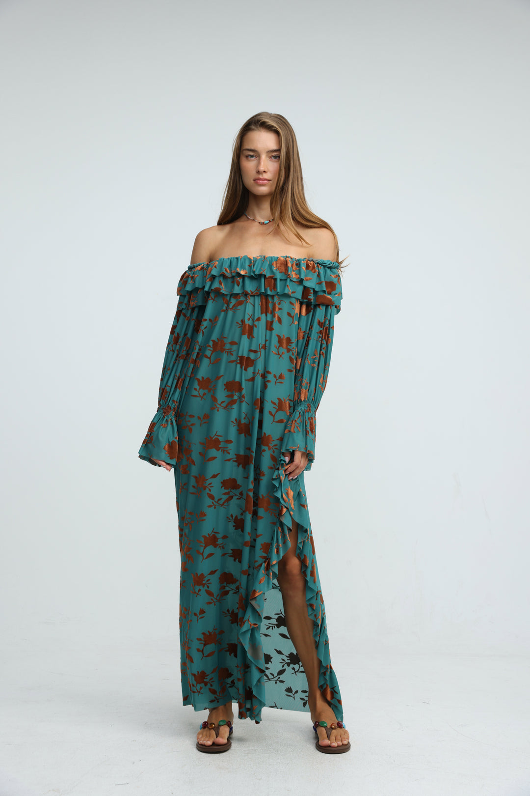 Velours Blue Dress