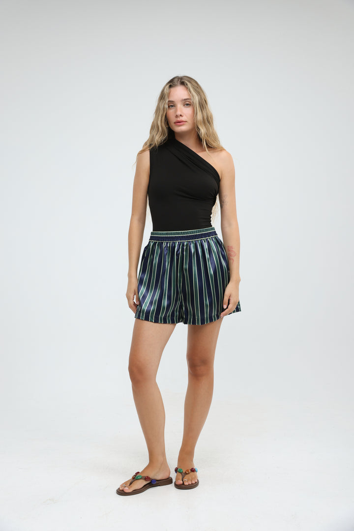 Joy Black One Shoulder Top