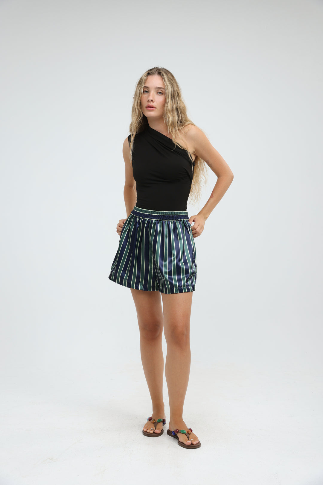 Joy Black One Shoulder Top