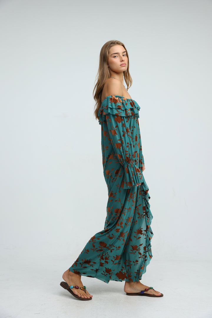 Velours Blue Dress
