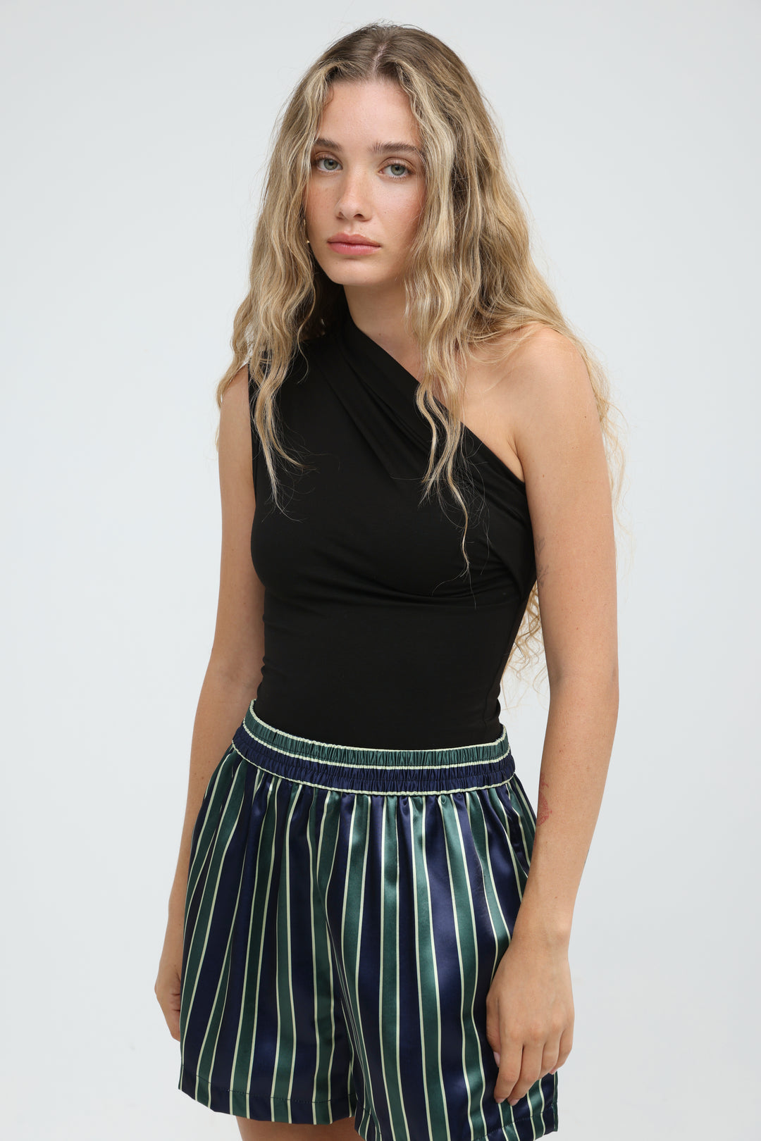 Joy Black One Shoulder Top