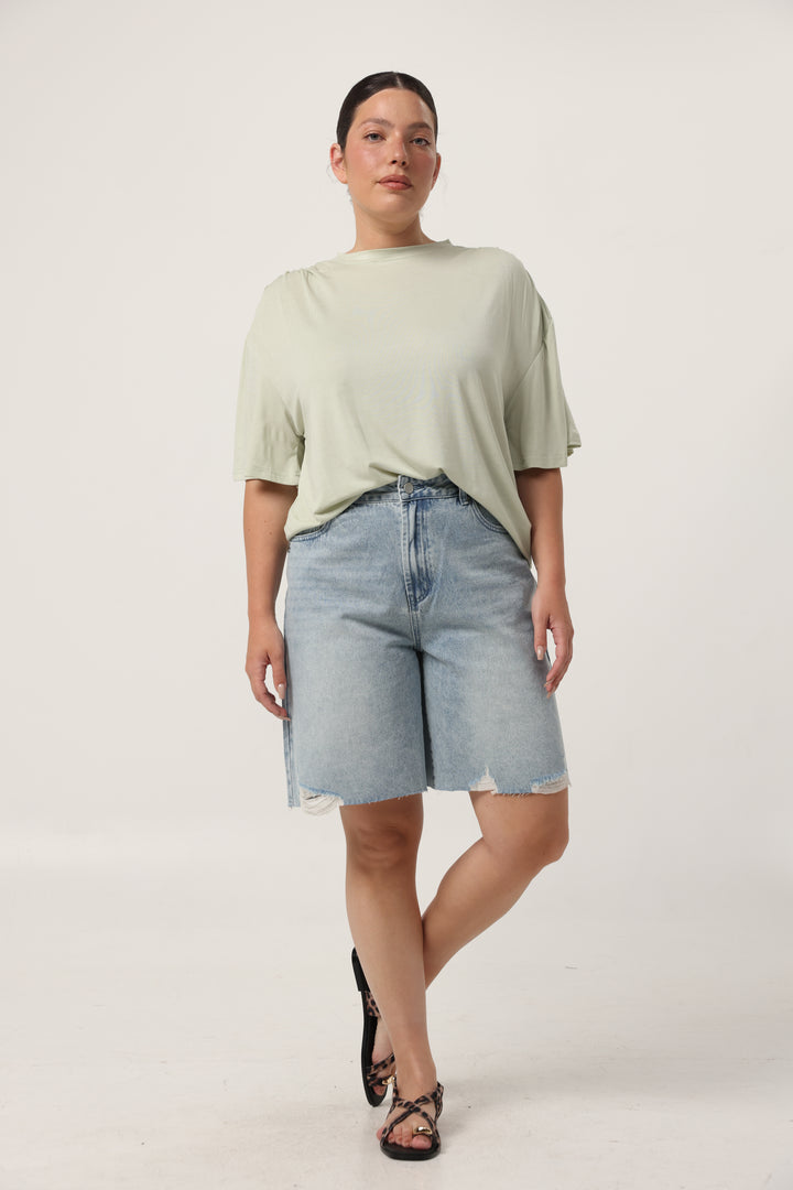 Star 606 Light Blue Bermuda Denim