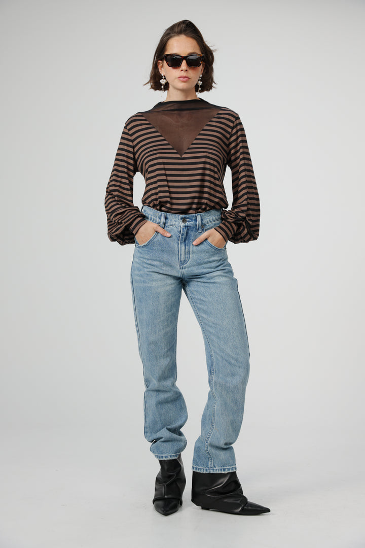 Field Brown Striped Shirt