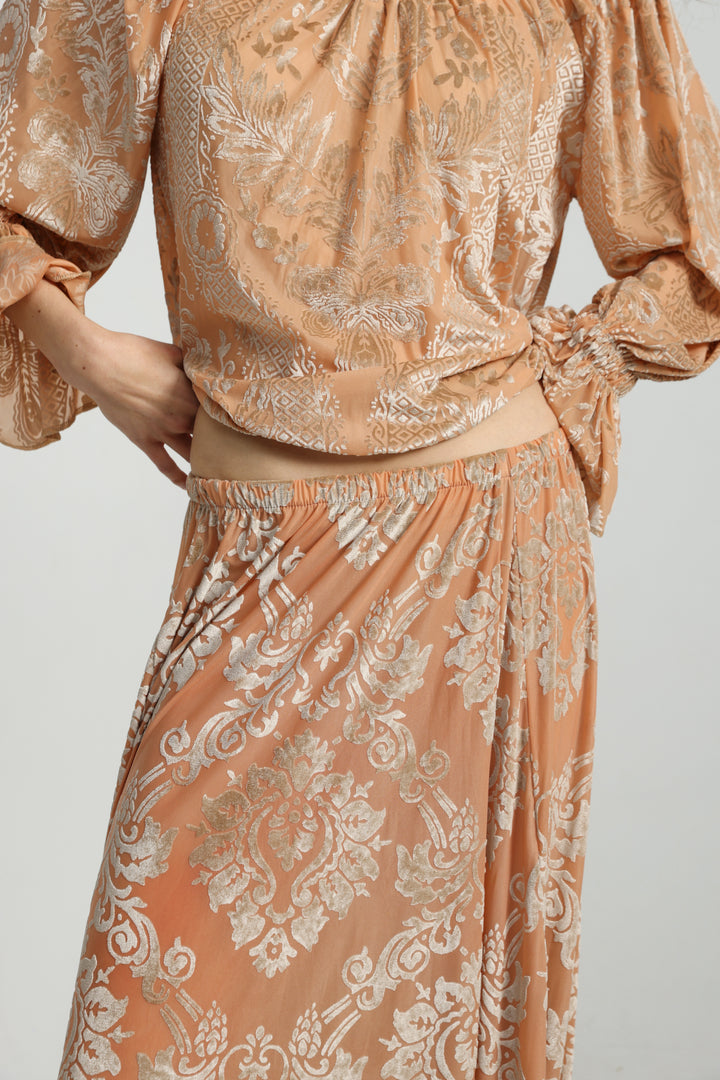 Playful Peach Skirt