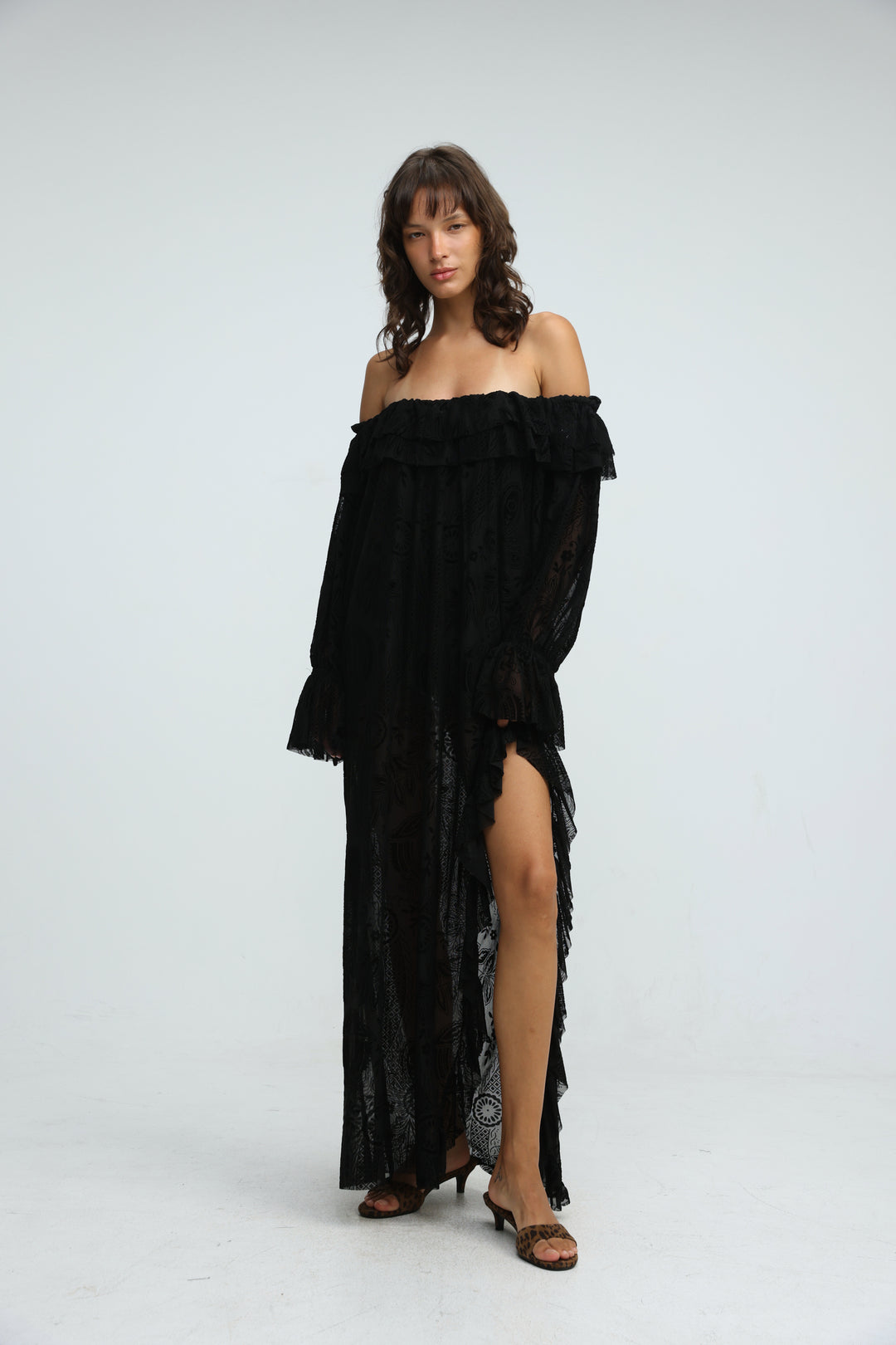 Velours Black Dress