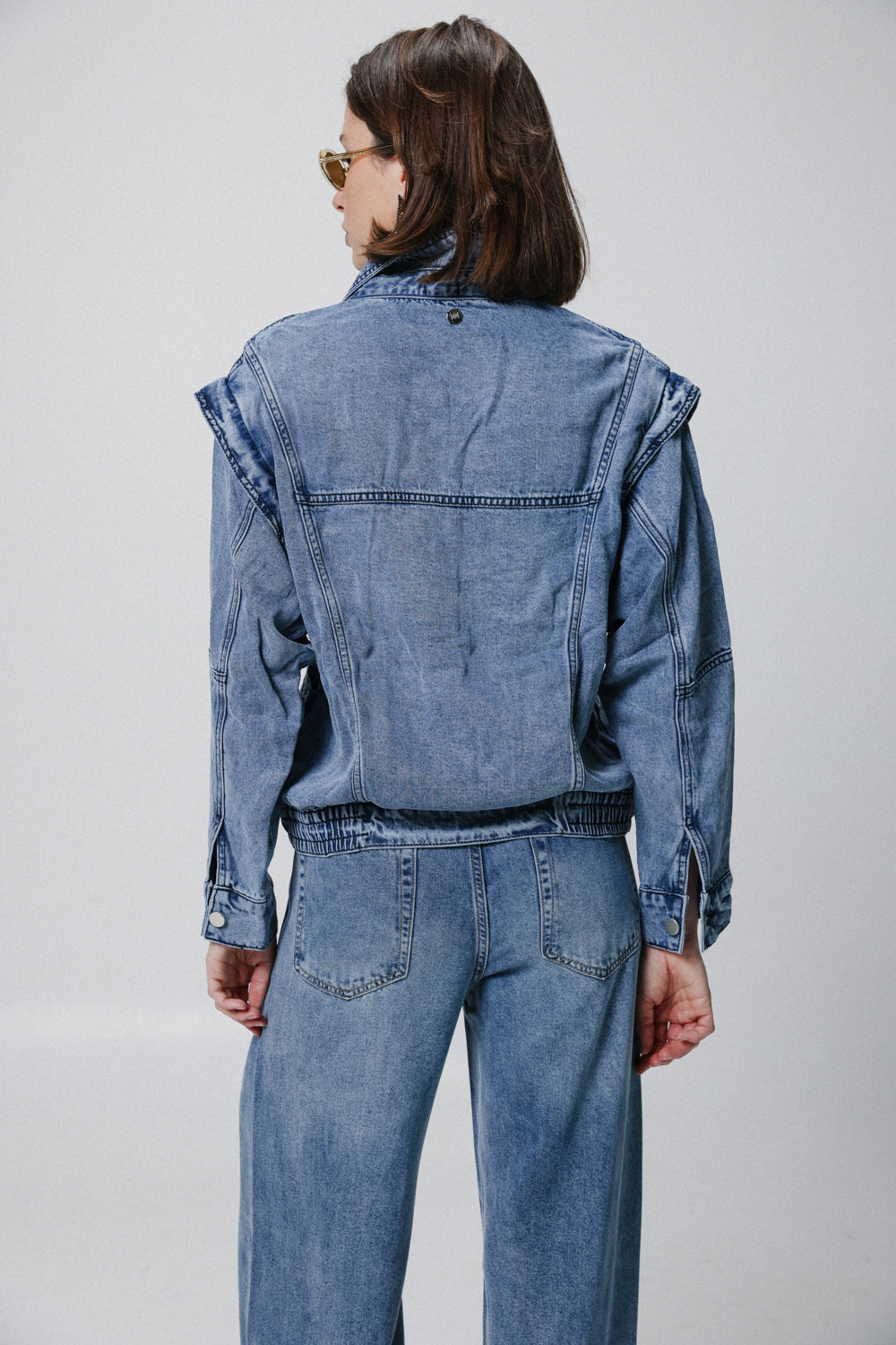 Puzzle Light Blue Denim Buttoned Shirt