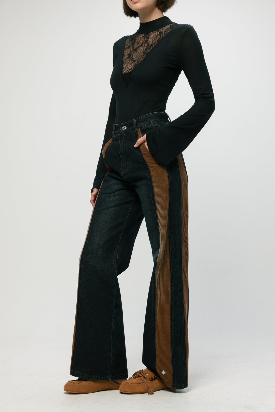 מכנס ג'ינס כחול כהה לנשים Star 201 Dark Blue Mix Denim 