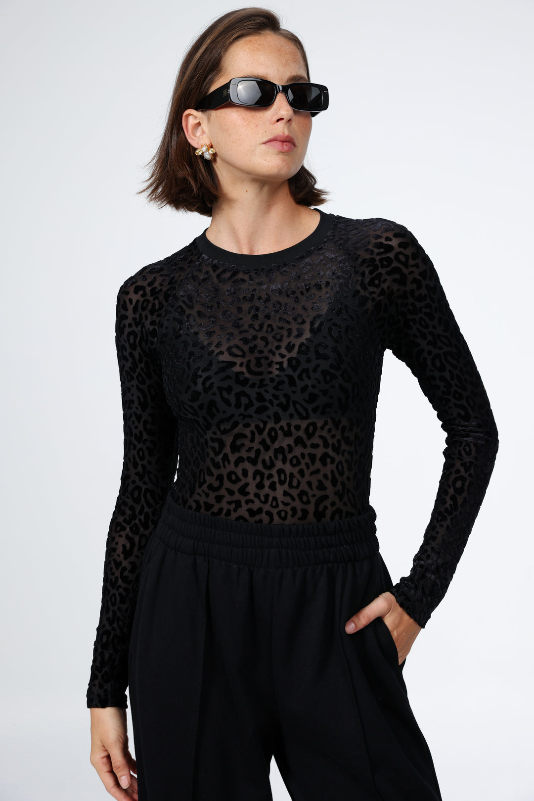 Loyal Black Leopard Bodysuit