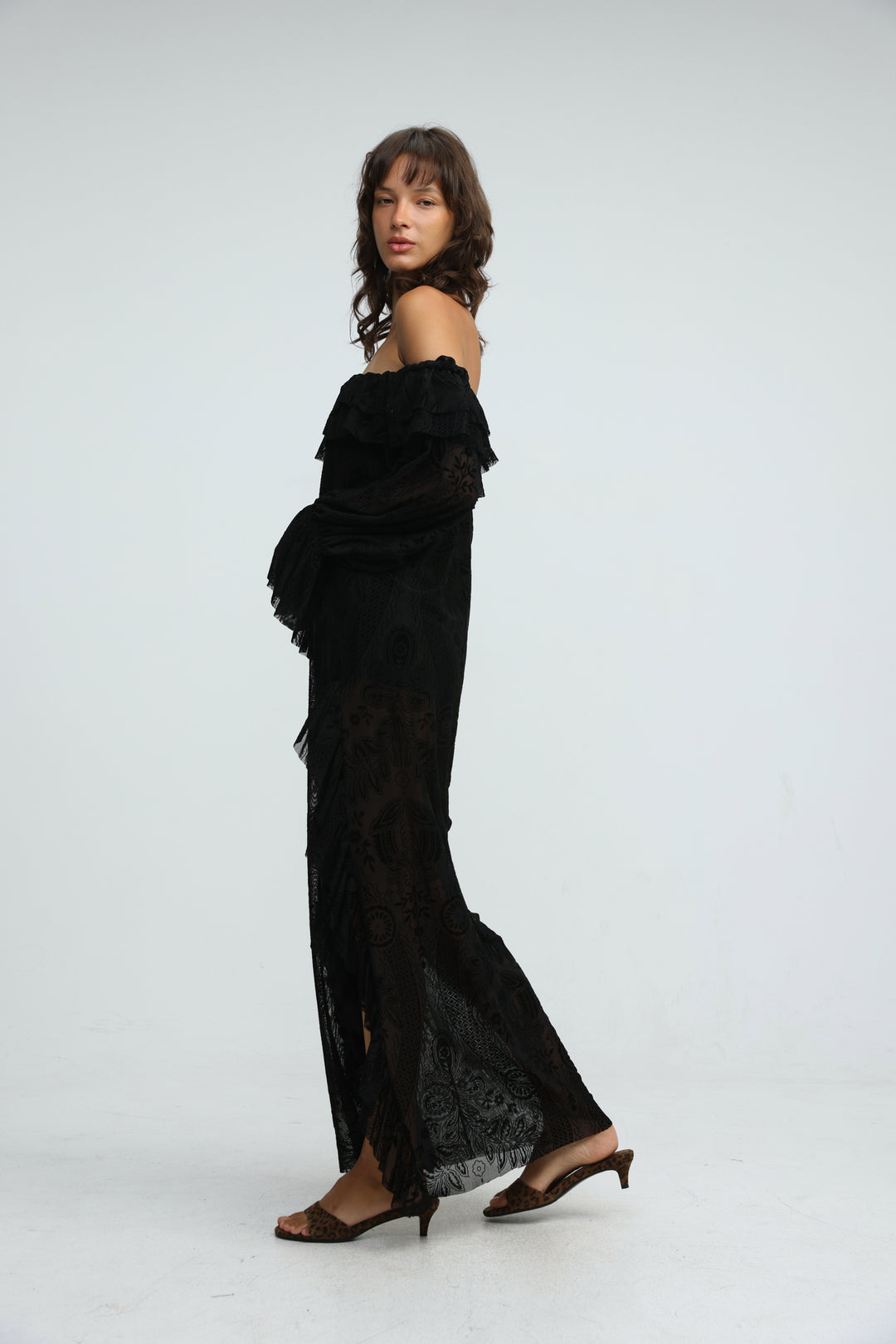 Velours Black Dress