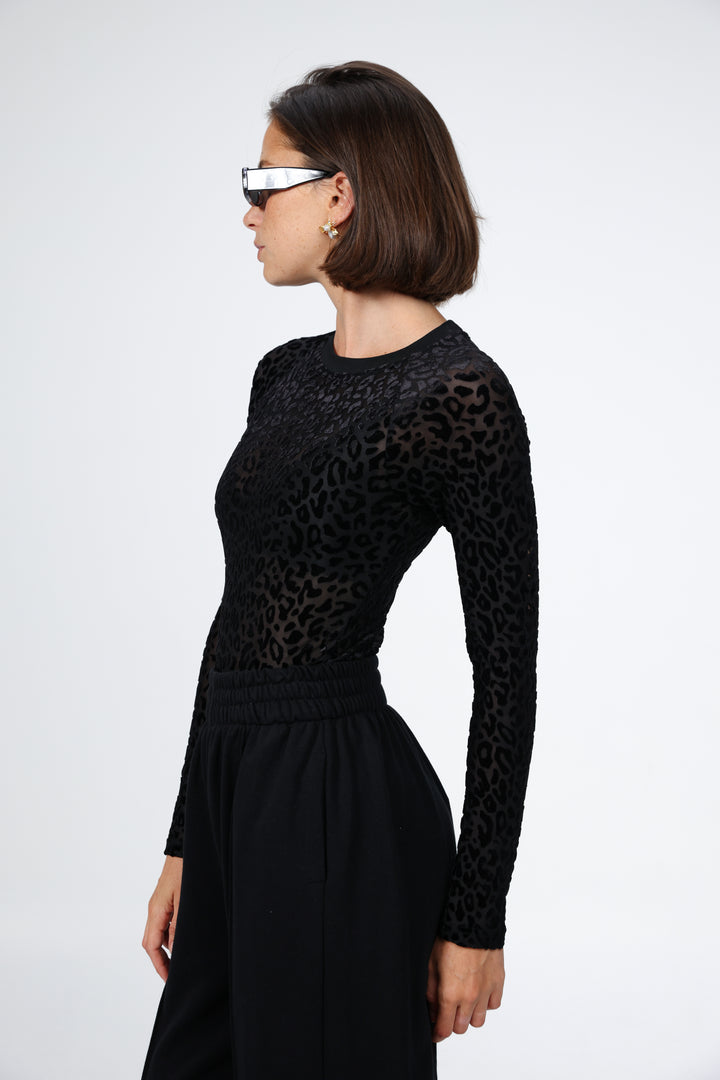 Loyal Black Leopard Bodysuit