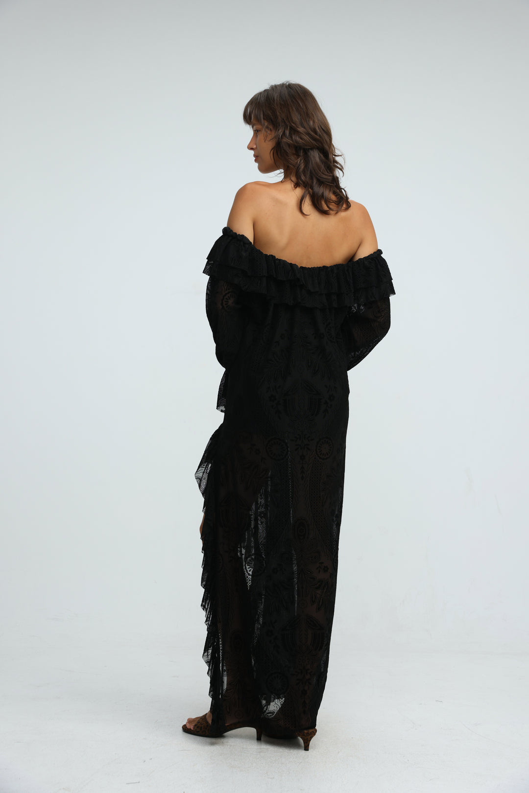 Velours Black Dress