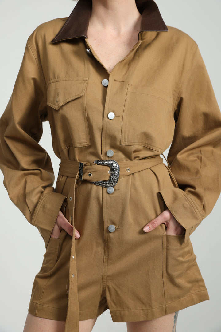 Temptation Camel Jumpsuit