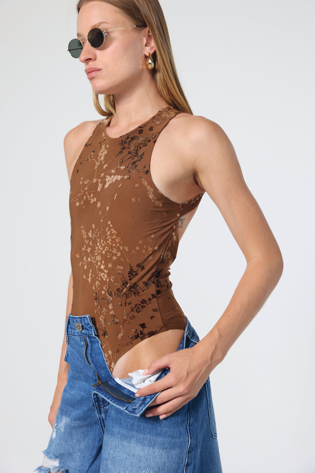 TLV Brown Bodysuit