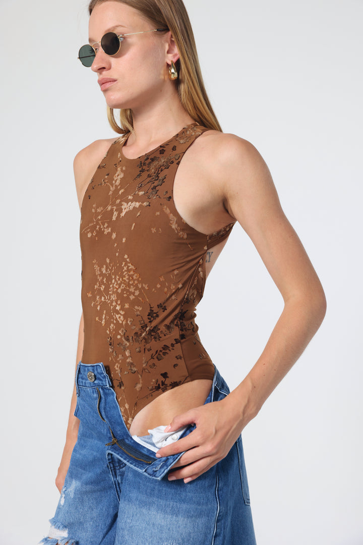 TLV Brown Bodysuit