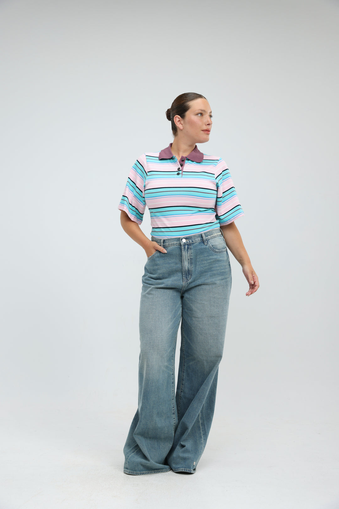 Sweet Blue Striped Polo