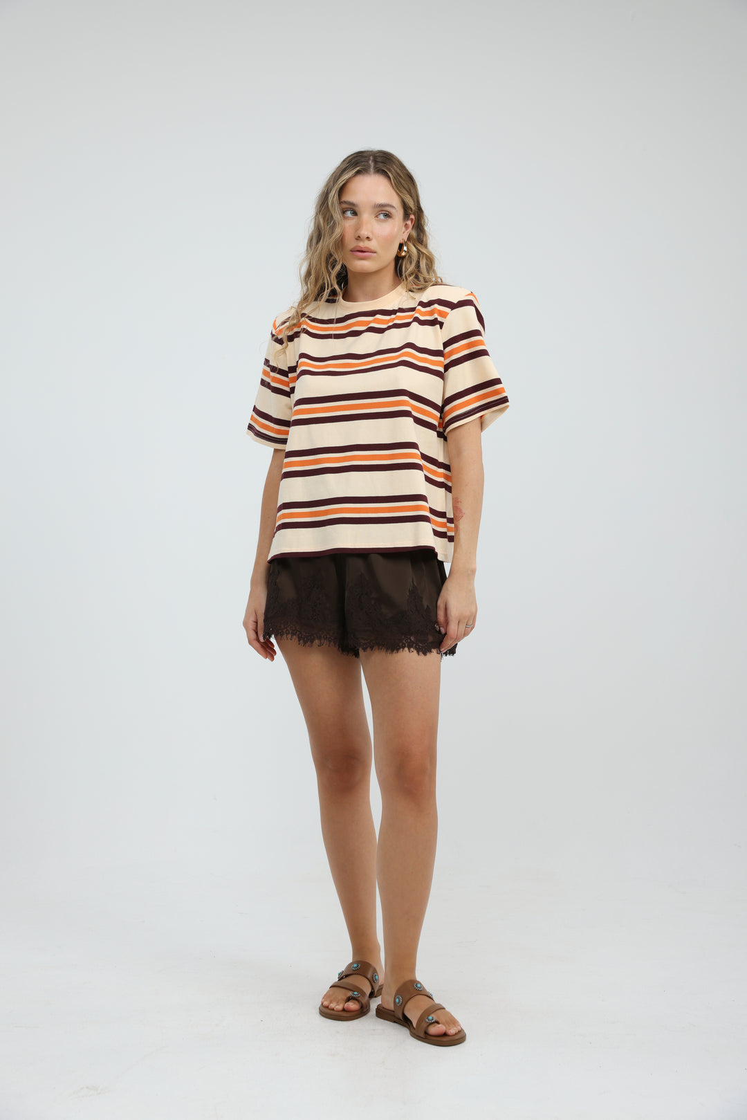 Cocoonut Orange Striped T-Shirt