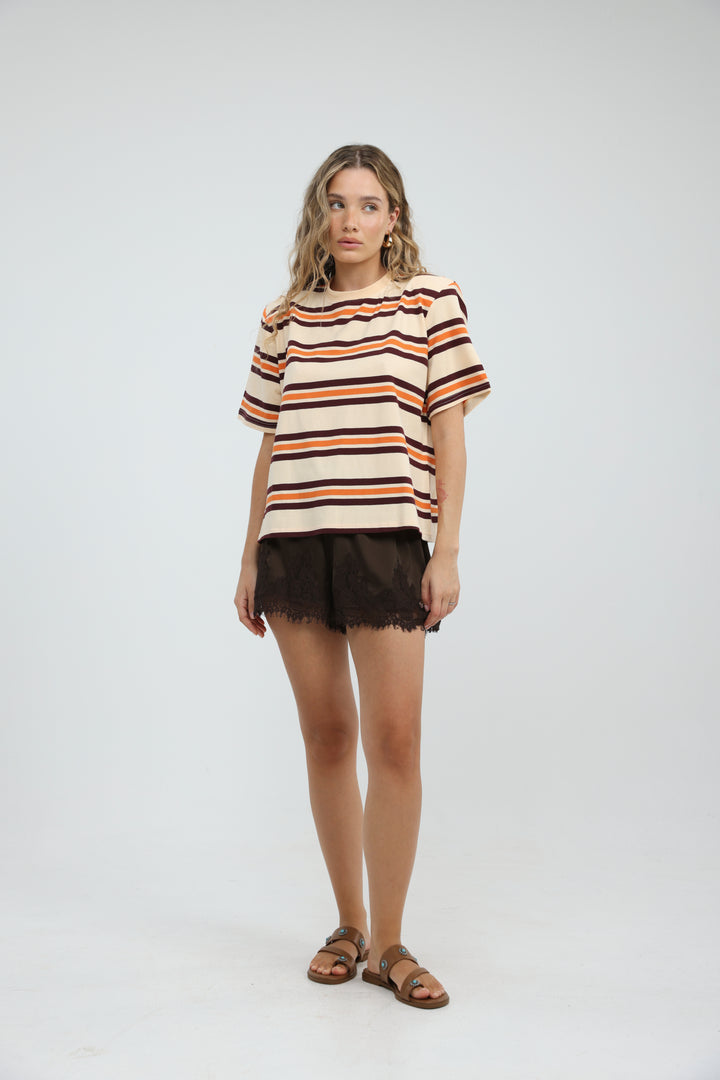 Cocoonut Orange Striped T-Shirt