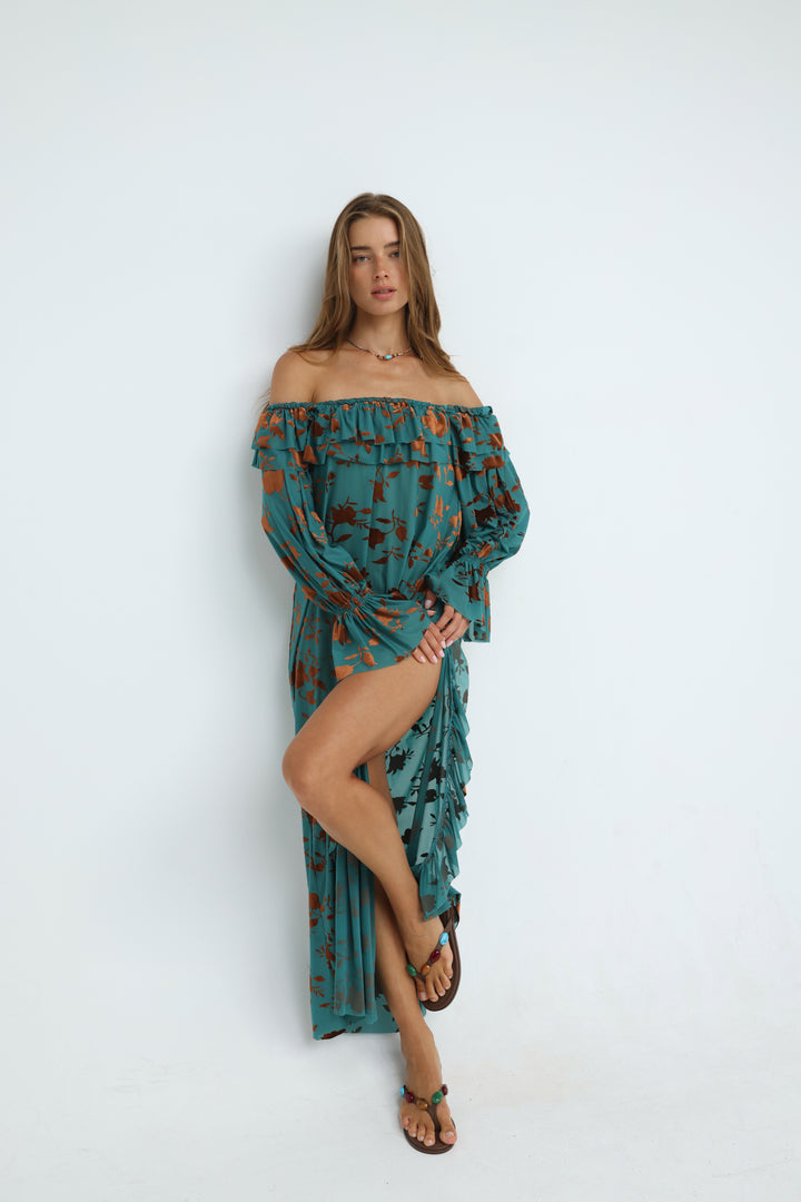 Velours Blue Dress