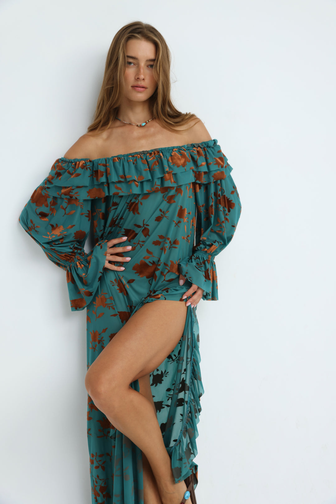 Velours Blue Dress
