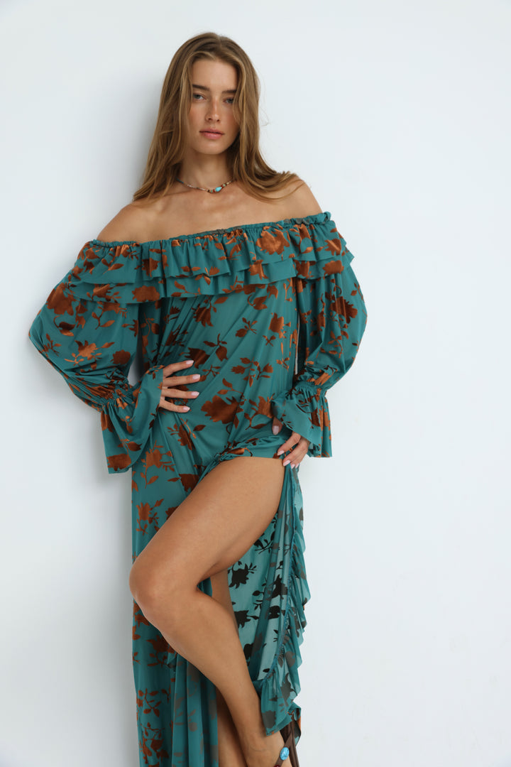 Velours Blue Dress