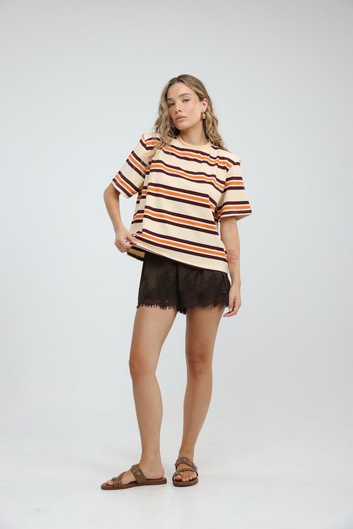 Cocoonut Orange Striped T-Shirt