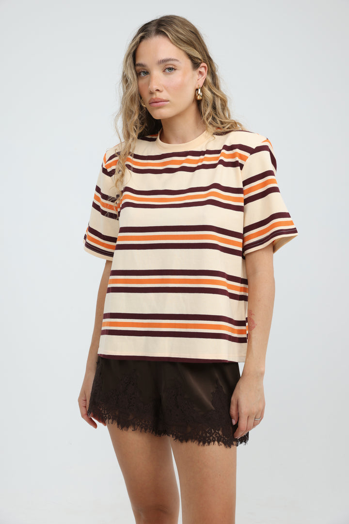 Cocoonut Orange Striped T-Shirt