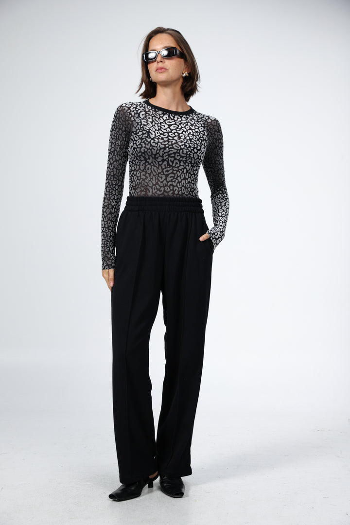 Loyal Silver Leopard Bodysuit