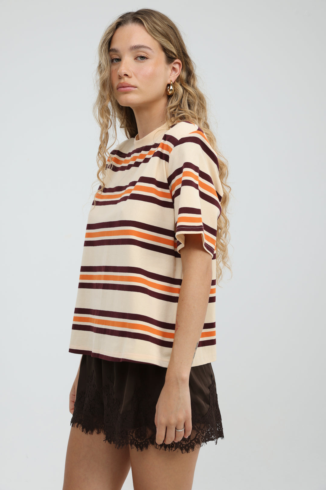 Cocoonut Orange Striped T-Shirt