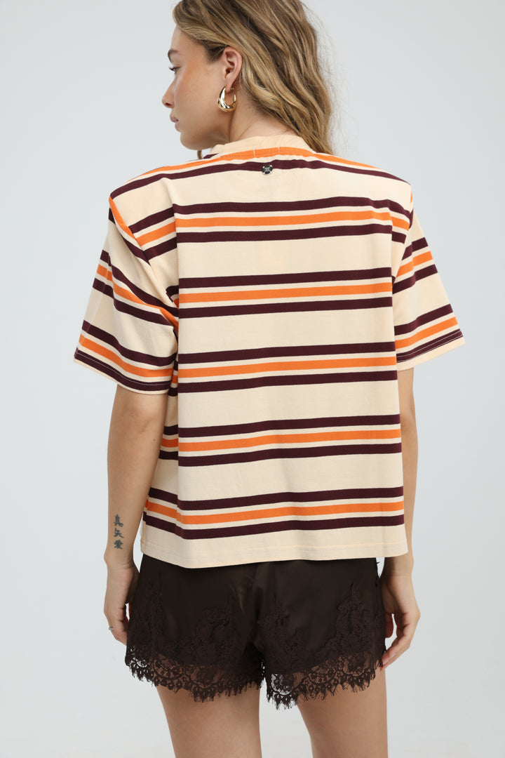 Cocoonut Orange Striped T-Shirt