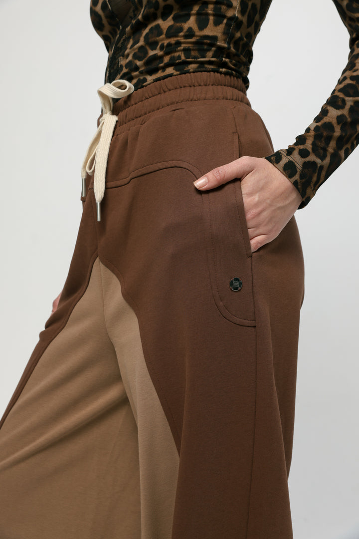 Coolness Brown Mixed Joggers