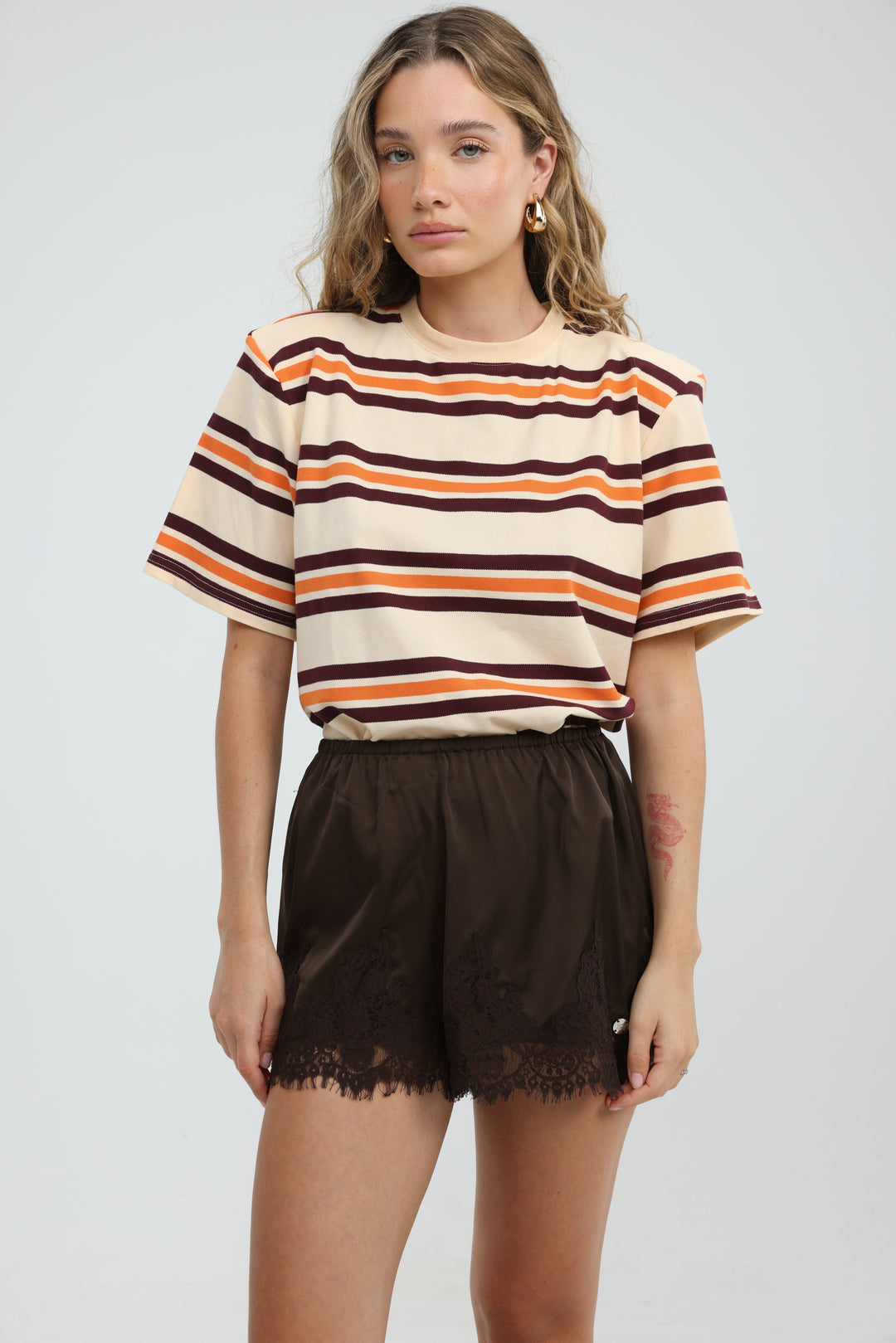 Cocoonut Orange Striped T-Shirt