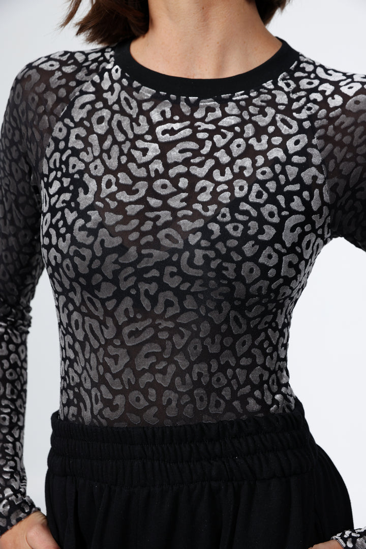 Loyal Silver Leopard Bodysuit