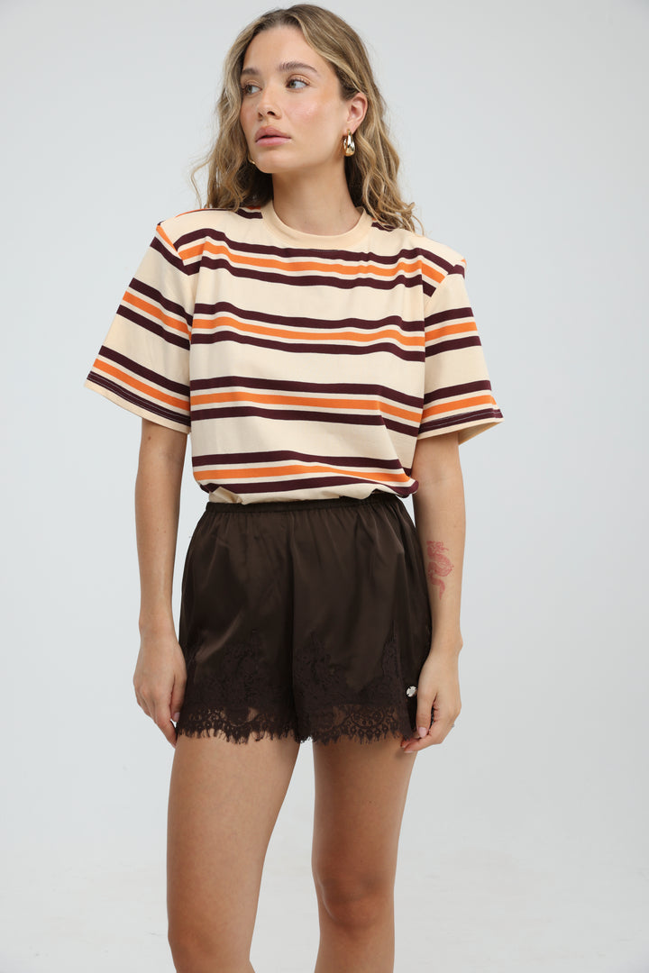 Cocoonut Orange Striped T-Shirt