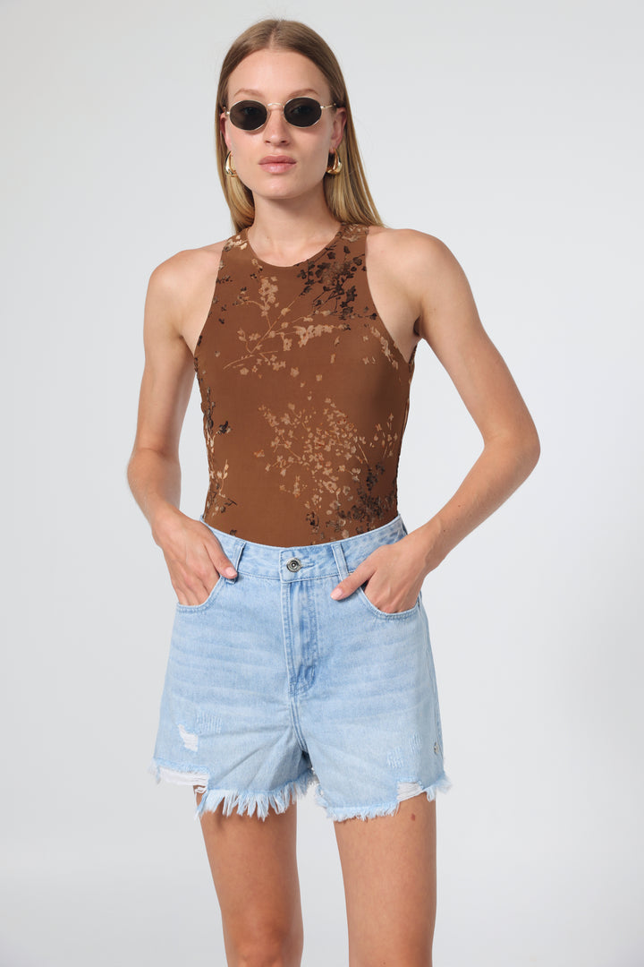 TLV Brown Bodysuit