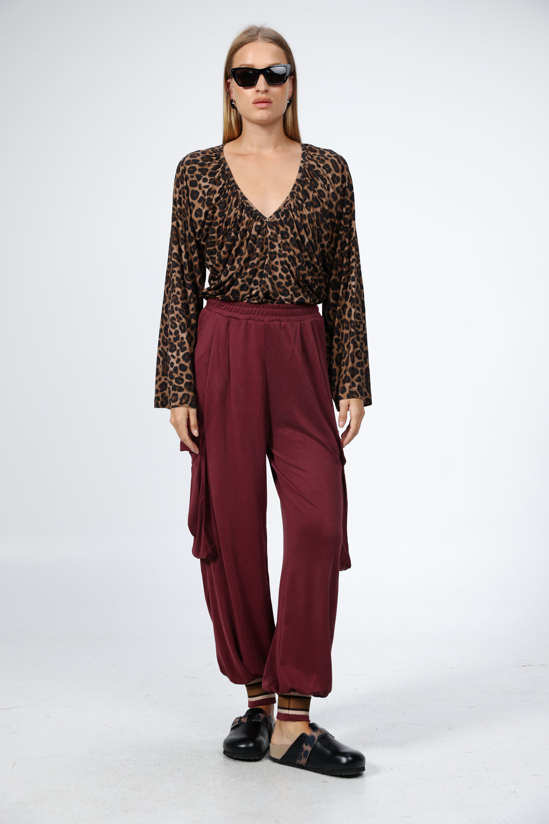 חולצה מנומרת עם קפלים מקומטים Mousse Leopard Shirt 