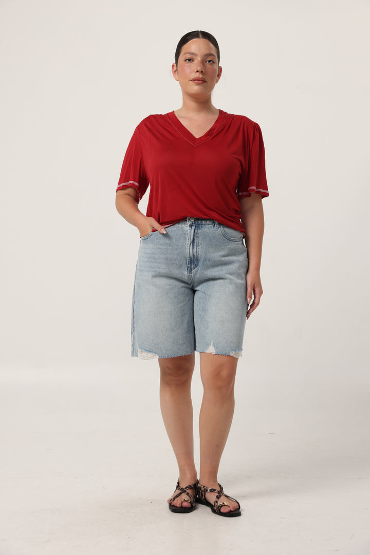 Clean Cream V T-Shirt
