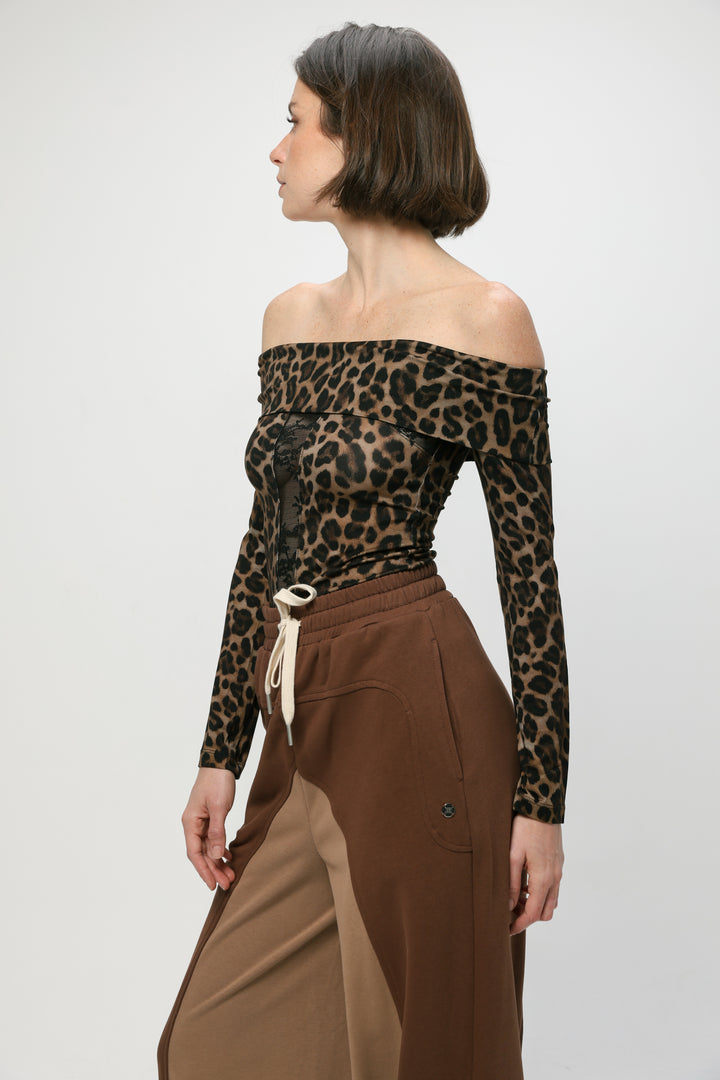 Reset Leopard Off Shoulder Top