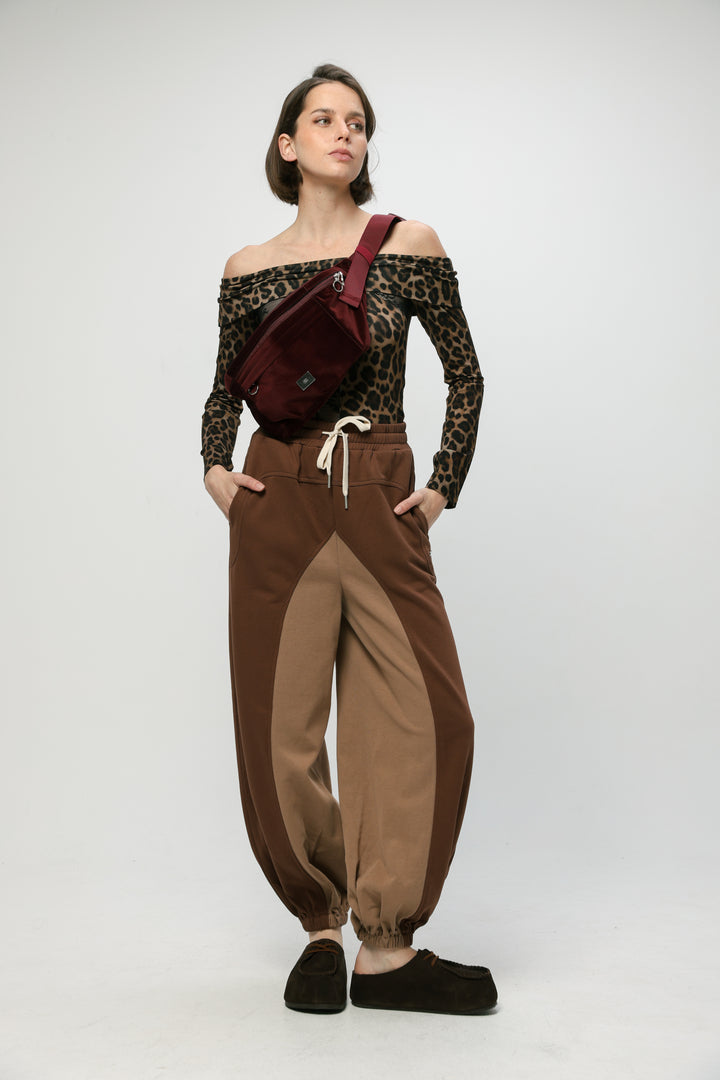 EE Wine Velvet Belt Bag