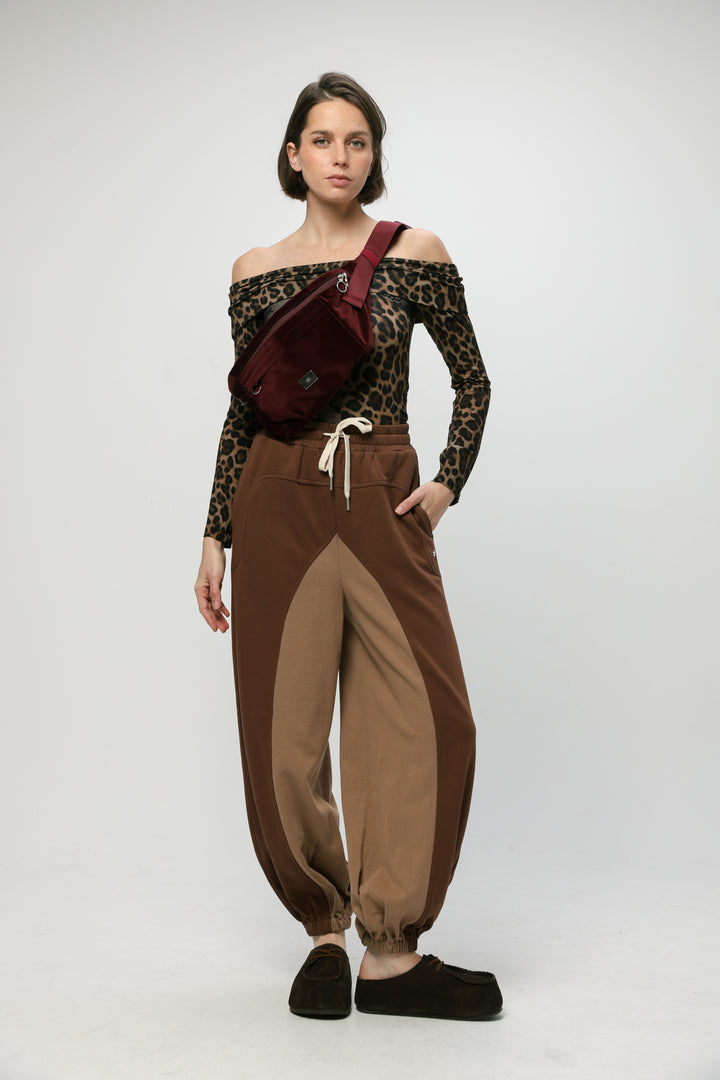 EE Wine Velvet Belt Bag