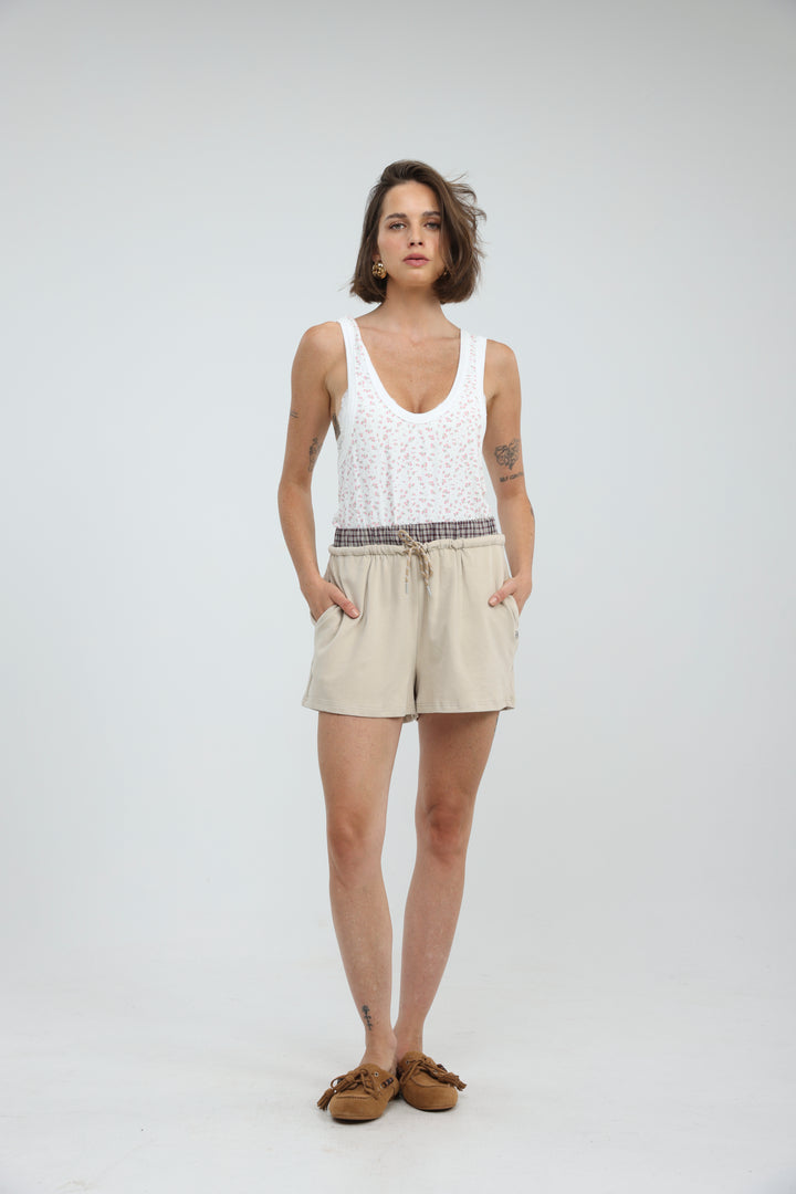 Tropic White Floral Tank