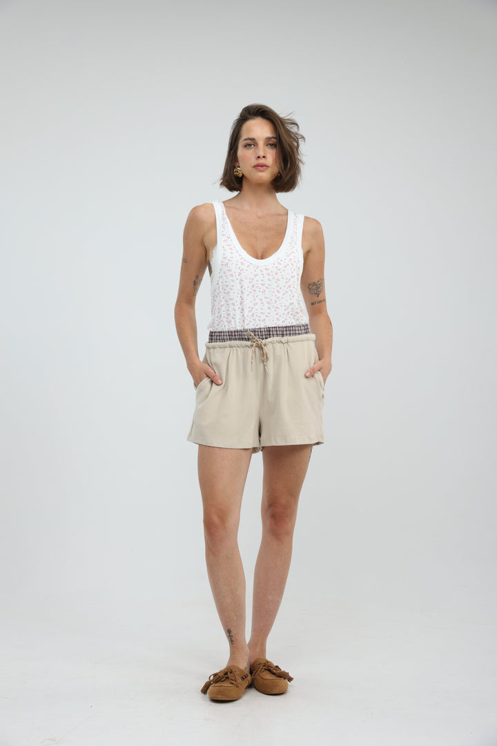 Tropic White Floral Tank