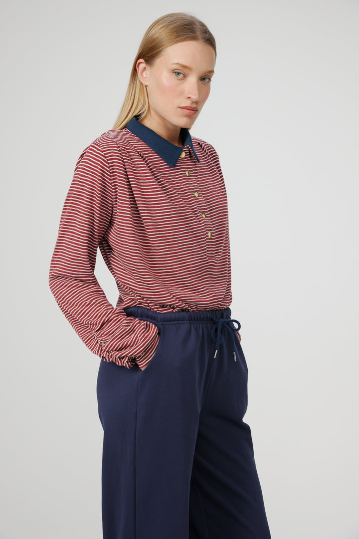 Poenta Red Striped Polo