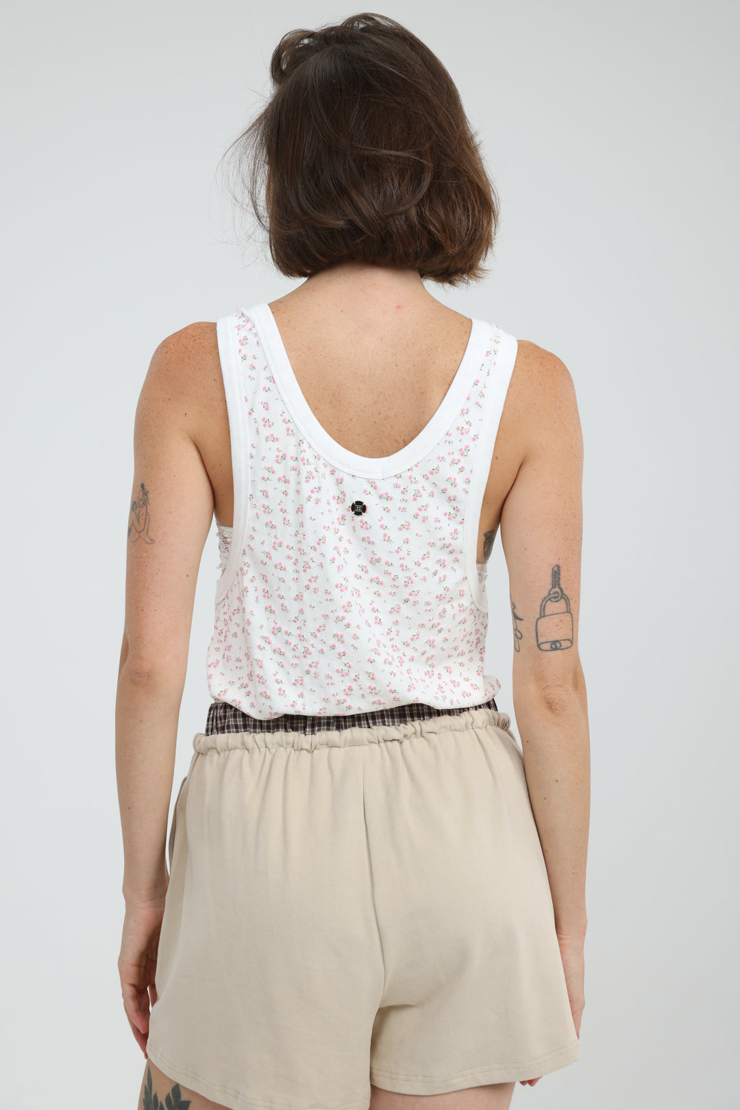 Tropic White Floral Tank