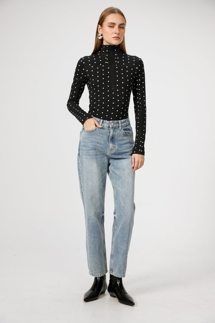 Lovely Black Dots Bodysuit