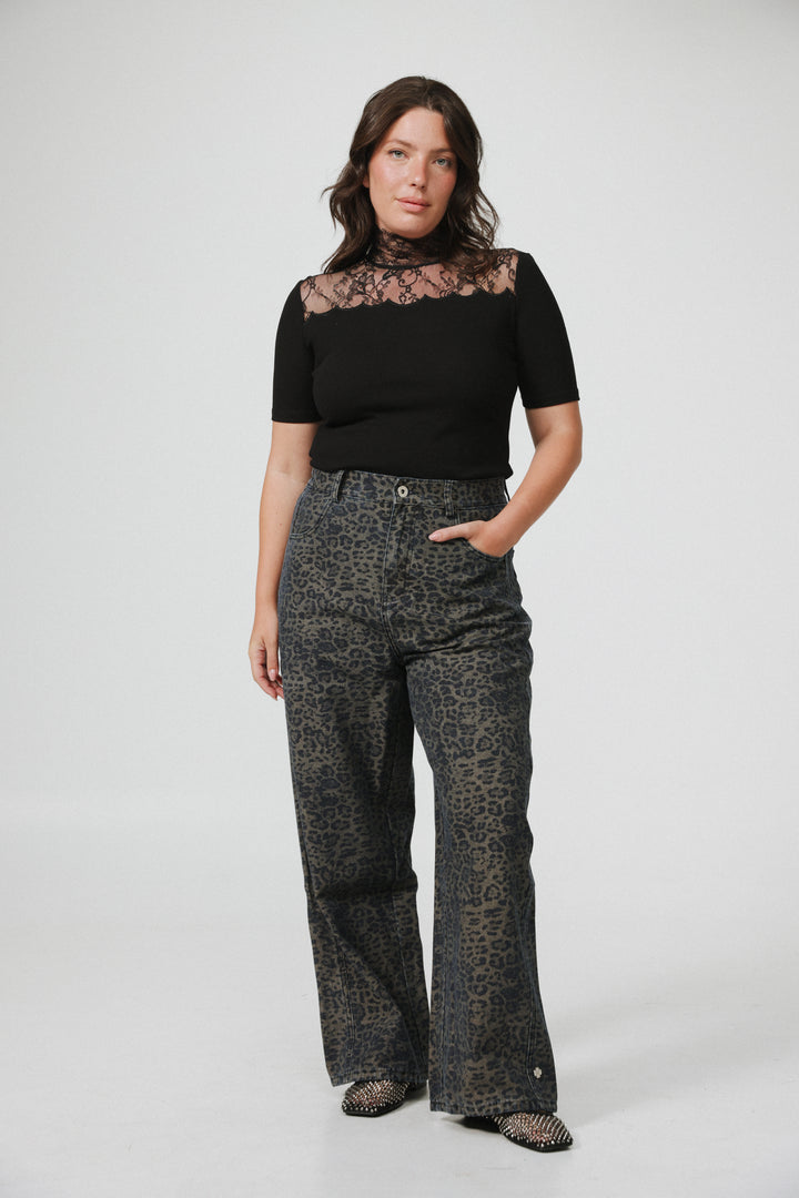Guri Leopard Denim